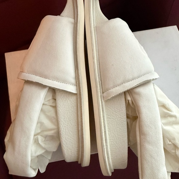 Maison Martin Margiela White Embossed Logo Slide Sandals EU35 - Picture 5 of 8